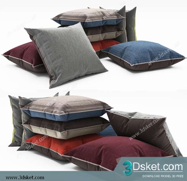 Free Download Pillows 3D Model 011 Gối
