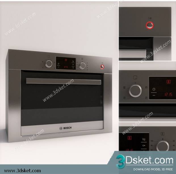 Free Download Kitchen Appliance 3D Model 009