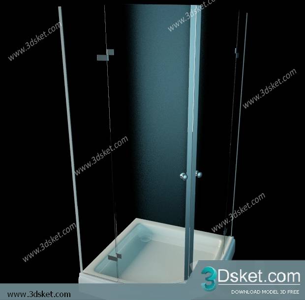 Free Download Shower 3D Model Tắm Đứng 009