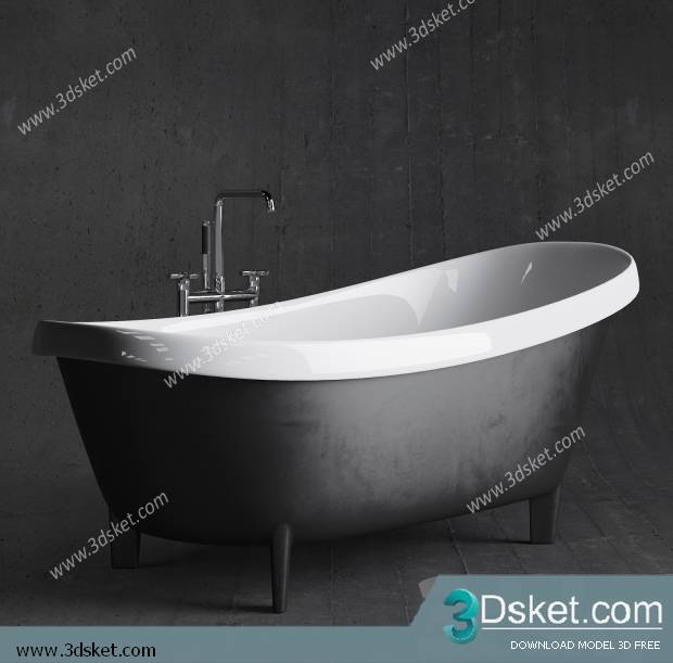 Free Download Bathtub 3D Model Bồn Tắm 011