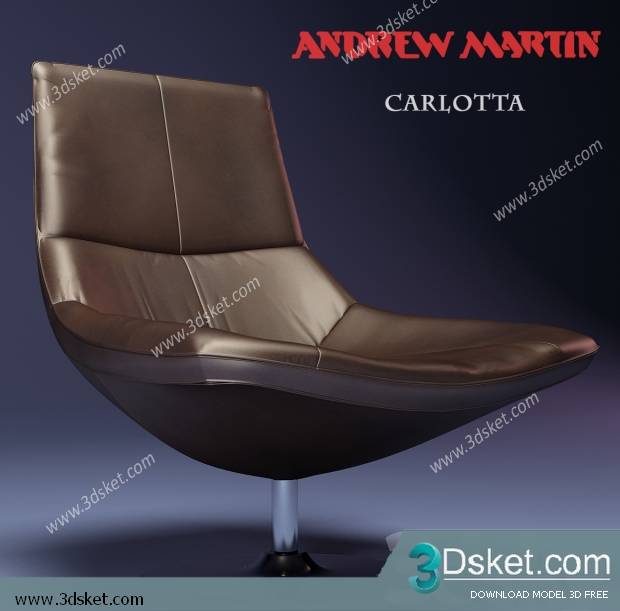 3D Model Arm Chair Free Download 050