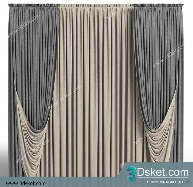 Free Download Curtain 3D Model Rèm 010