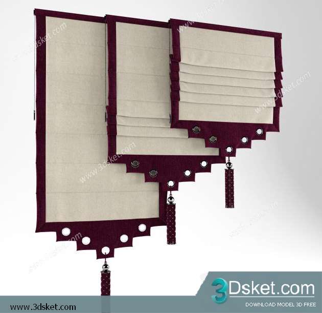 Free Download Curtain 3D Model Rèm 002