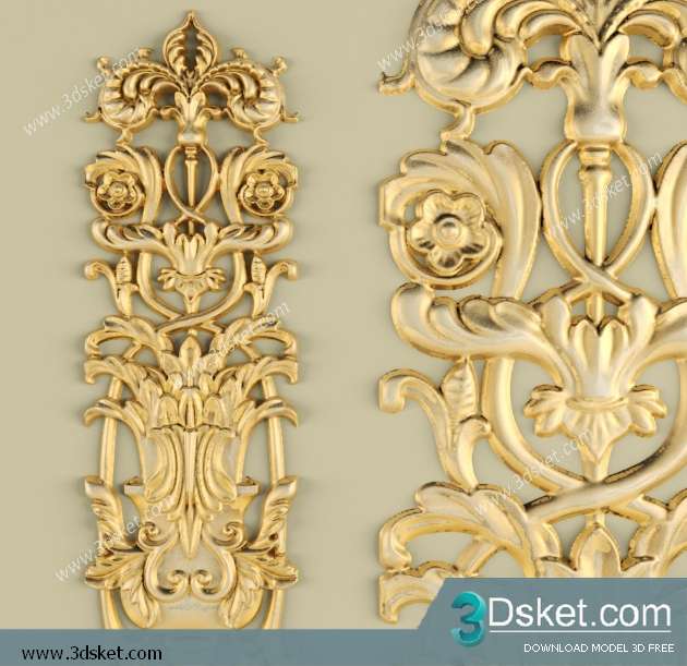 Free Download Decorative Plaster 3D Model 038