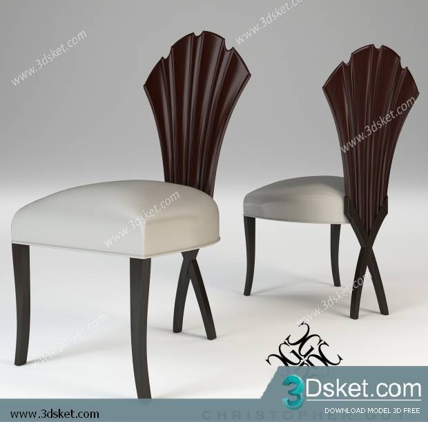 3D Model Arm Chair Free Download 004