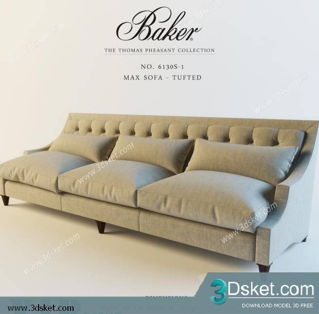 3D Model Arm Chair Free Download 019