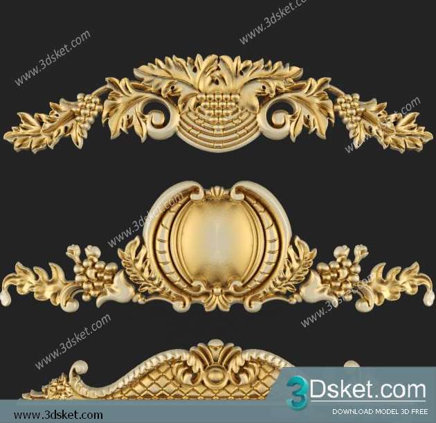 Free Download Decorative Plaster 3D Model 015