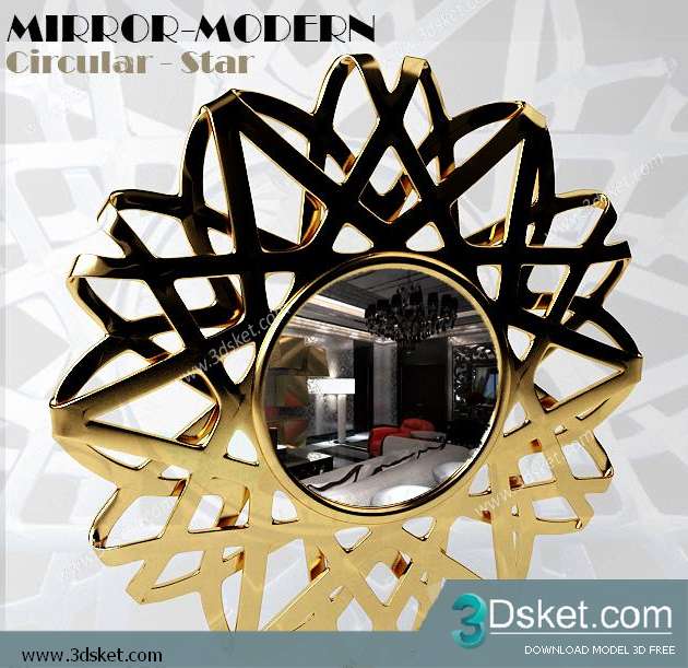 Free Download Mirror 3D Model Gương 003