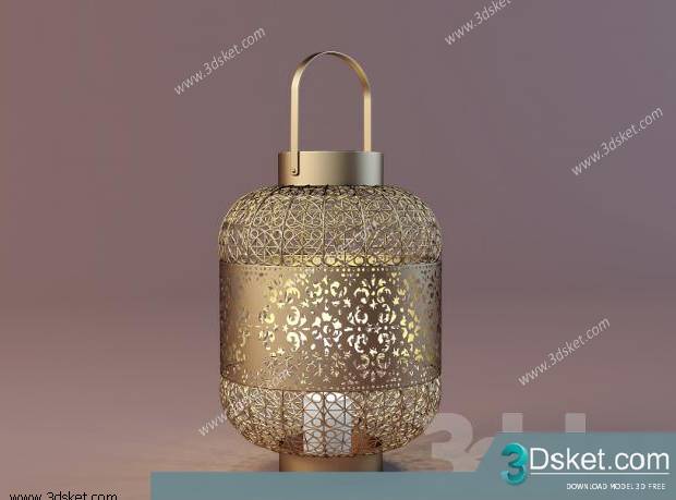 Free Download Ceiling Light 3D Model Đèn Trần 003