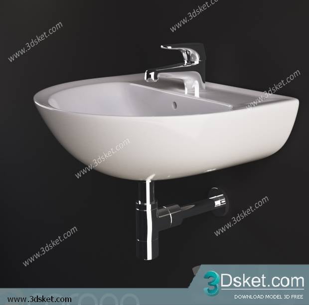 Free Download Wash Basin 3D Model Chậu Rửa Mặt 005