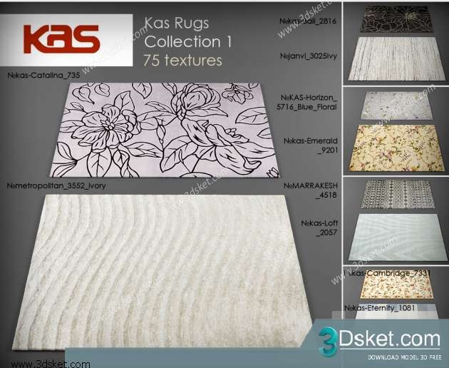 Free Download Carpets 3D Model Thảm 046
