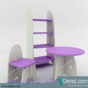Free Download Table Chair Children 3D Model Bàn Ghế 011