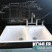 Free Download Wash Basin 3D Model Chậu Rửa Mặt 007
