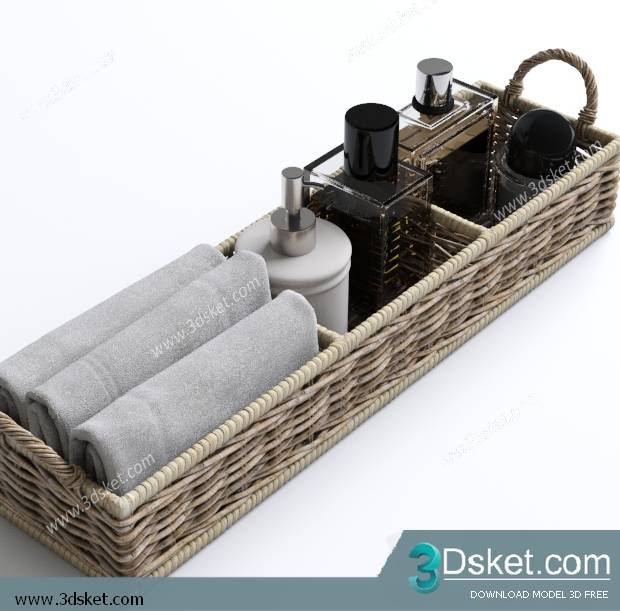 Free Download Bathroom Accessories 3D Model Đồ dùng 029