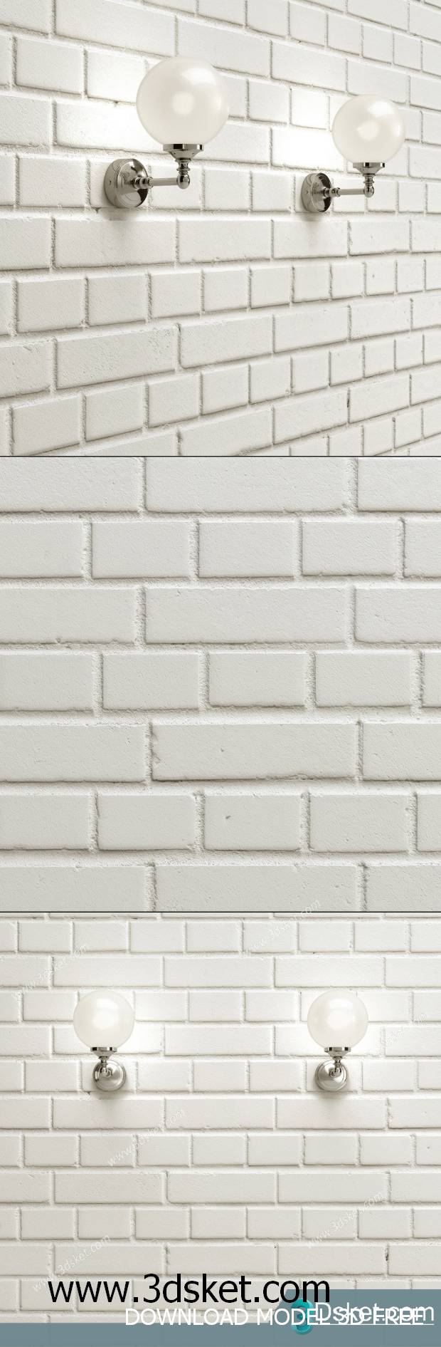 Free Download Wall Light 3D Model Đèn Tường 018