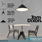 3D Model Table Chair Free Download Bàn ghế 025