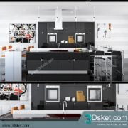 Free Download Kitchen 3D Model Nhà bếp 032