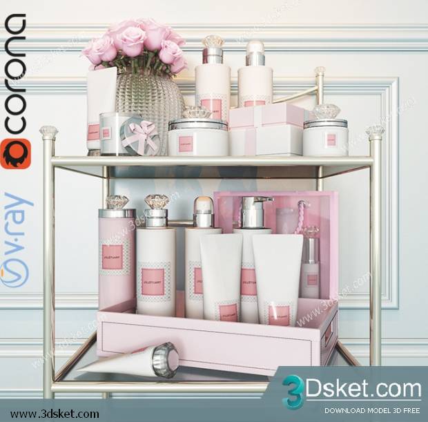 Free Download Bathroom Accessories 3D Model Đồ dùng 033