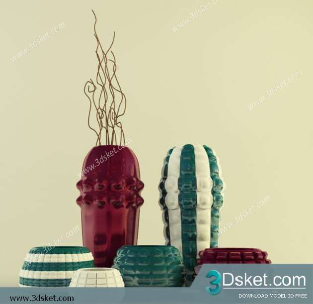 Free Download Mirror 3D Model Bộ Trang Trí 031