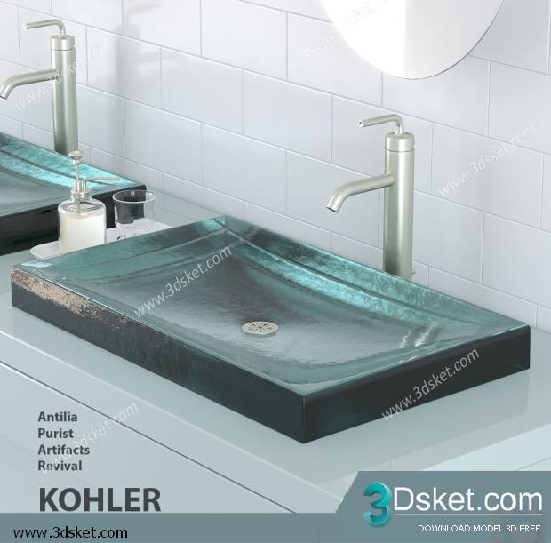 Free Download Bathroom Furniture 3D Model 012