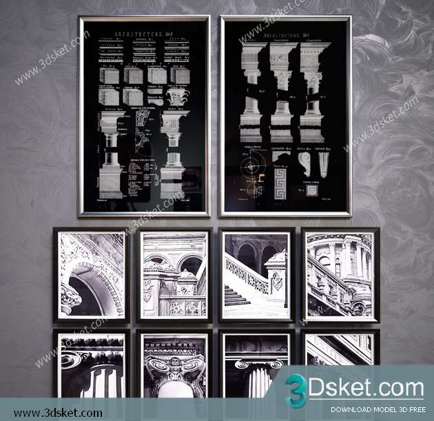 Free Download Frame 3D Model Tranh 014