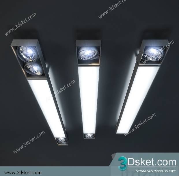 Free Download Ceiling Light 3D Model Đèn Trần 032