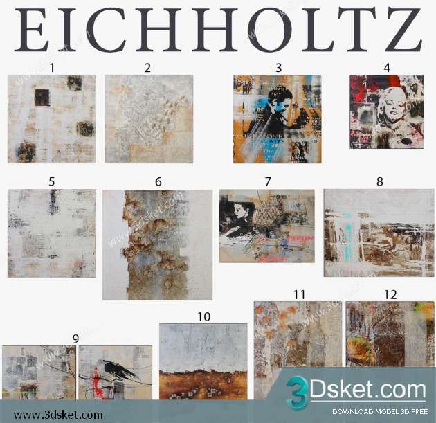 Free Download Frame 3D Model Tranh 015