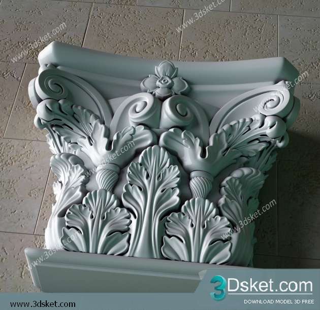 Free Download Decorative Plaster 3D Model 056