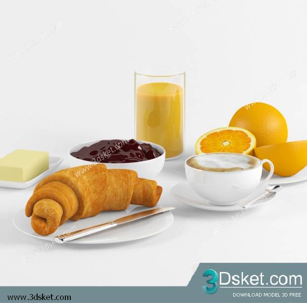 Free3D Download Food And Drinks 3D Model 034