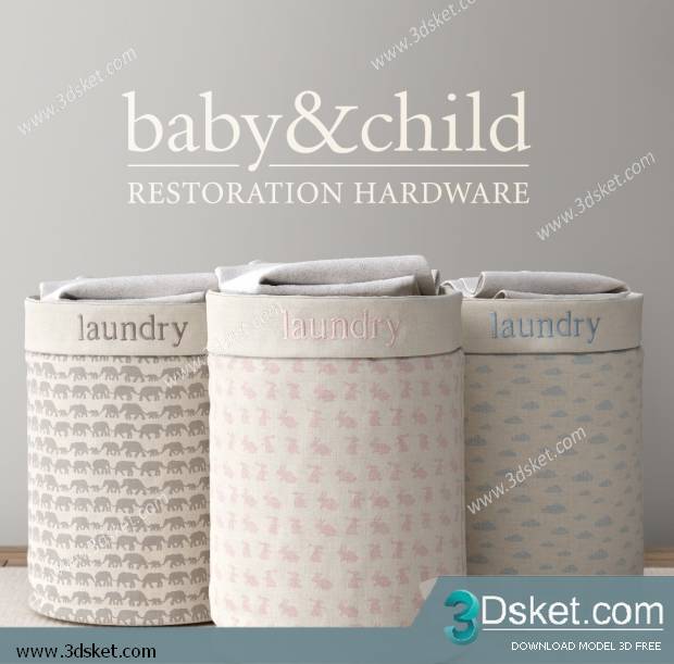 Free Download Bathroom Accessories 3D Model Đồ dùng 036