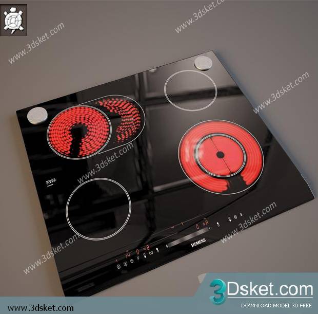 Free Download Kitchen Appliance 3D Model 015