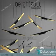 Free Download Ceiling Light 3D Model Đèn Trần 033