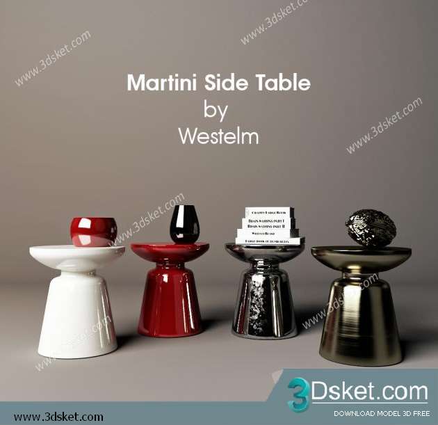 Free Download Mirror 3D Model Bộ Trang Trí 033