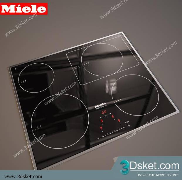 Free Download Kitchen Appliance 3D Model Bếp từ 016