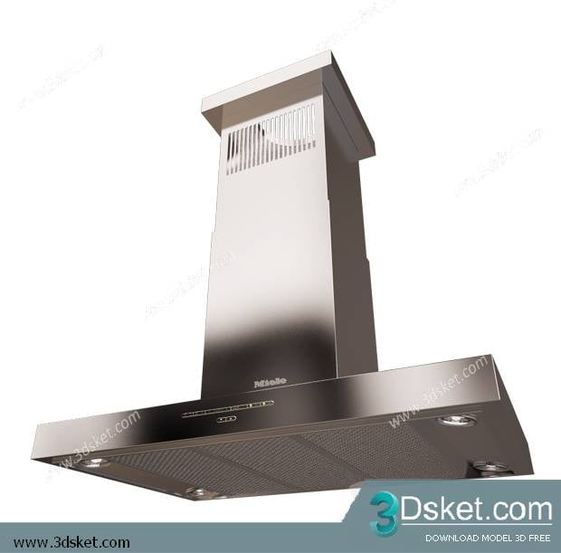 Free Download Kitchen Appliance 3D Model Hut Mùi 017