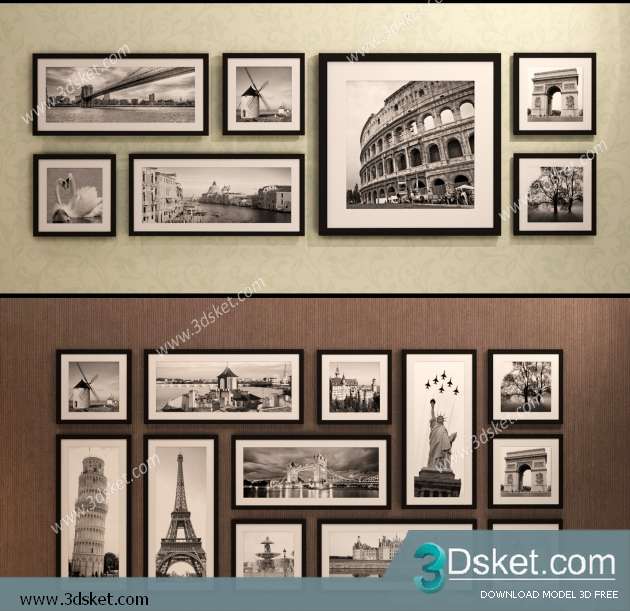 Free Download Frame 3D Model Tranh 017