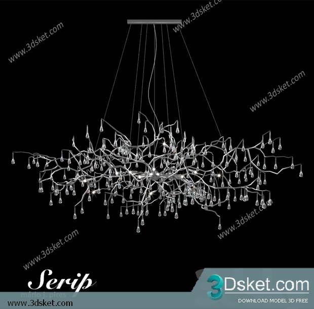 Free Download Ceiling Light 3D Model Đèn Trần 035
