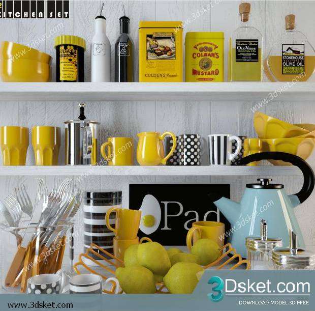 Free Download 3D Models Tableware Kitchen 051