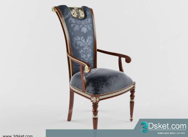3D Model Arm Chair Free Download 055