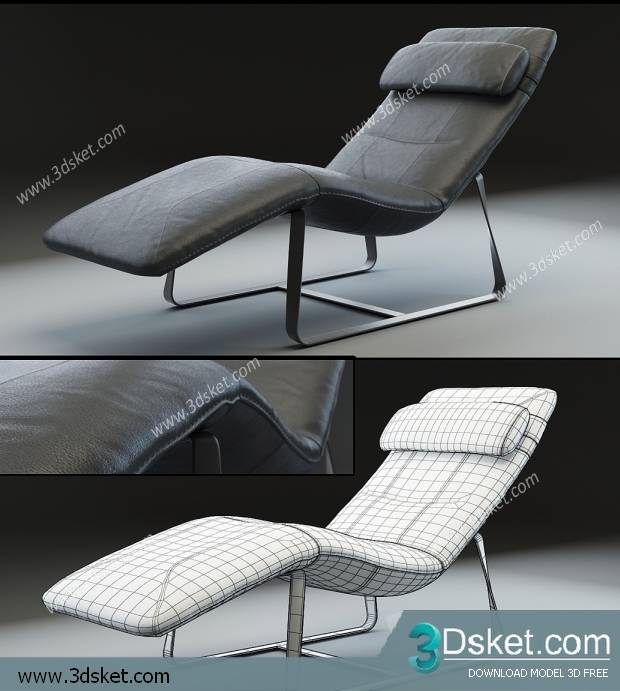 3D Model Arm Chair Free Download 056