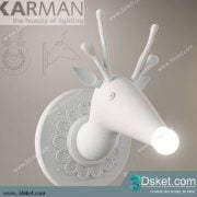 Free Download Wall Light 3D Model Đèn Tường 002