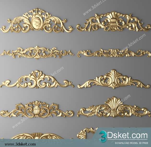 Free Download Decorative Plaster 3D Model 057