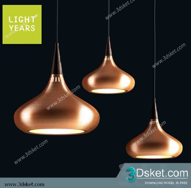 Free Download Ceiling Light 3D Model Đèn Trần 038