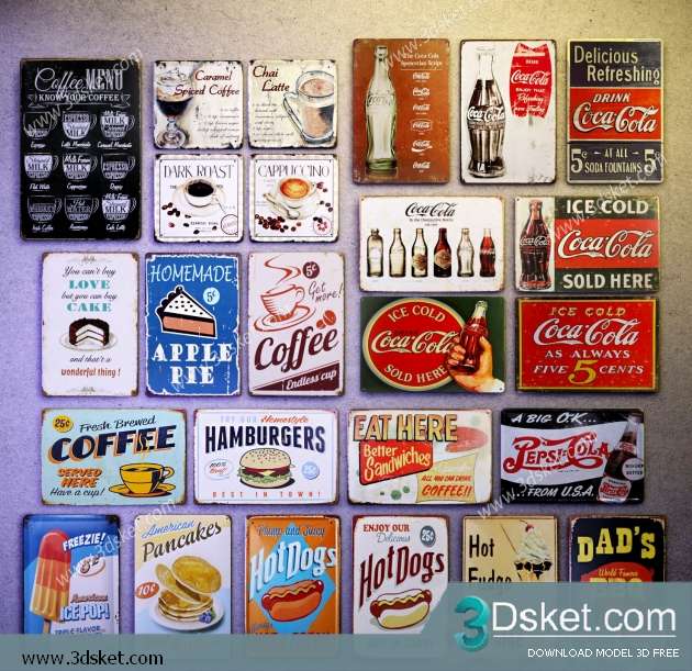 Free Download Frame 3D Model Tranh 021