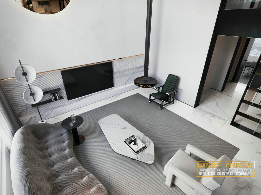 3D Interior Model Living room 0108 Scene 3dsmax