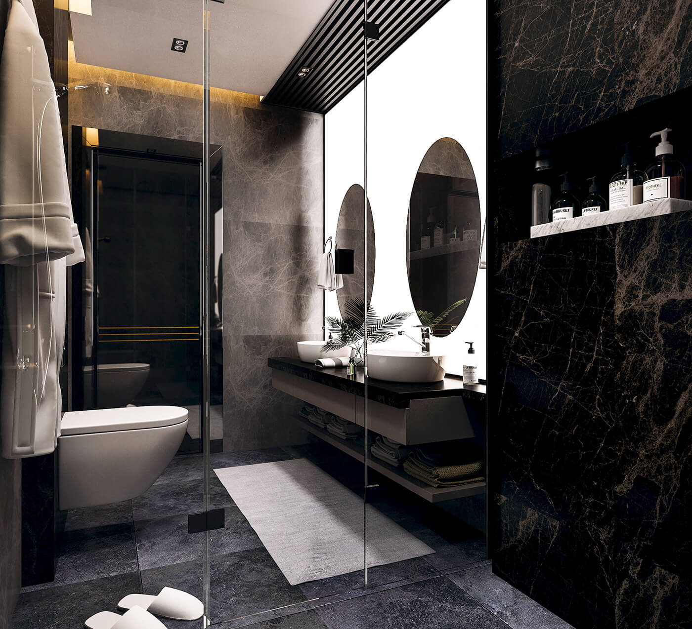 3D Interior Bedroom and WC Scenes File 3dsmax