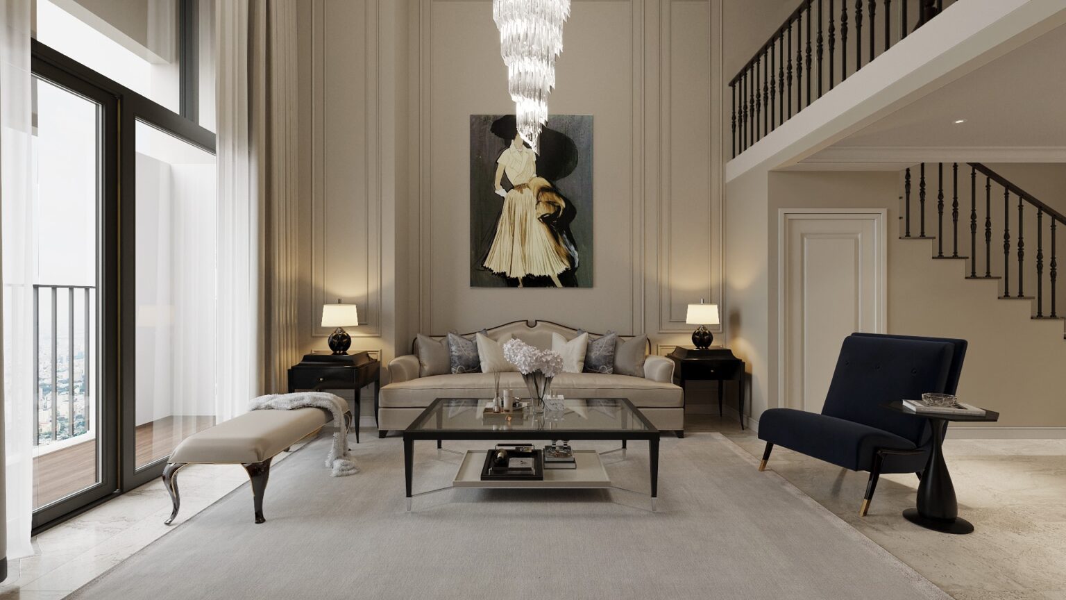 3D Interior Model Bed Room 091 Scene 3dsmax Free Download