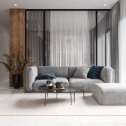 3D Interior Model Kitchen - Living room 0121 Scene 3dsmax