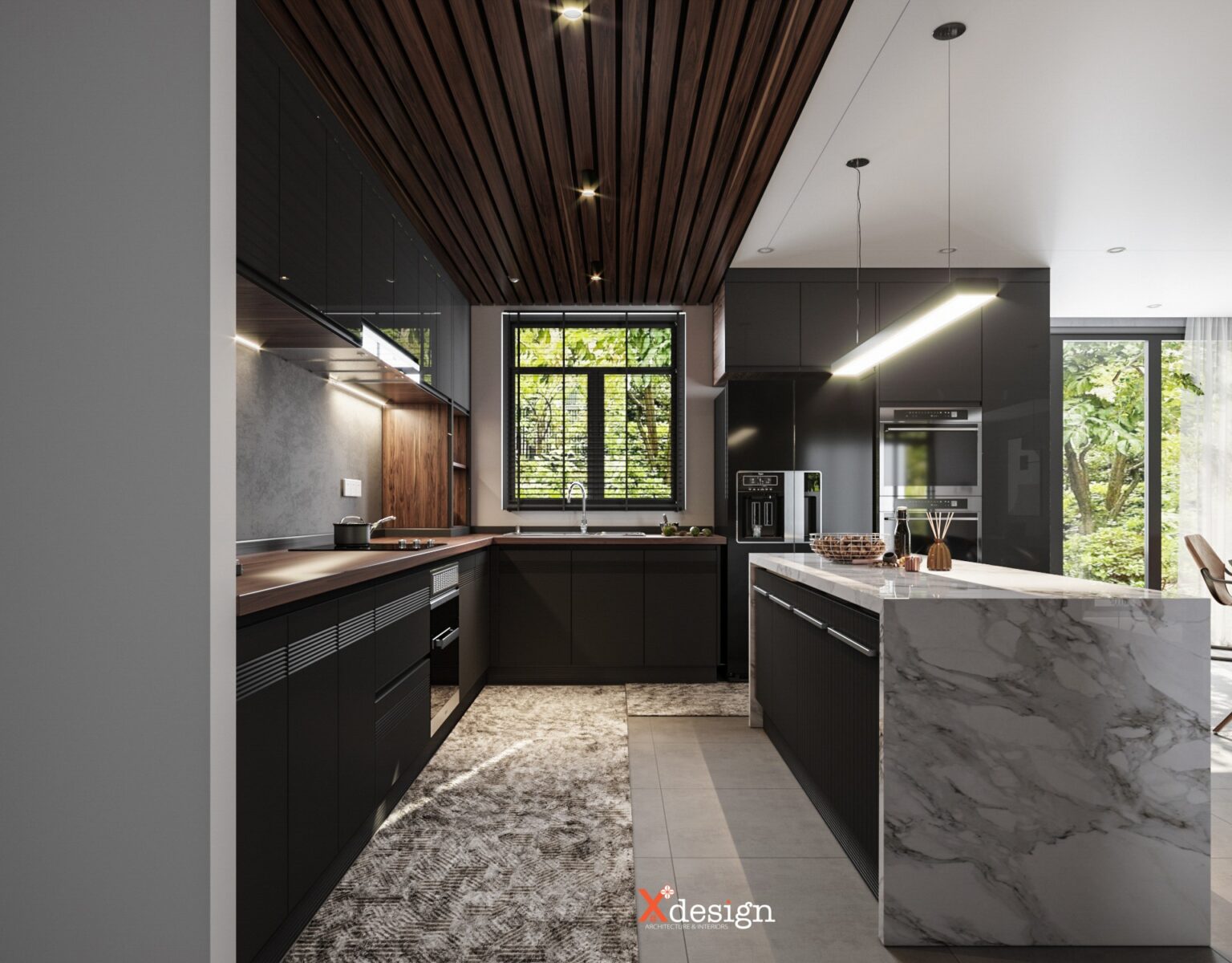 3D Interior Model Kitchen Living room 0123 Scene 3dsmax