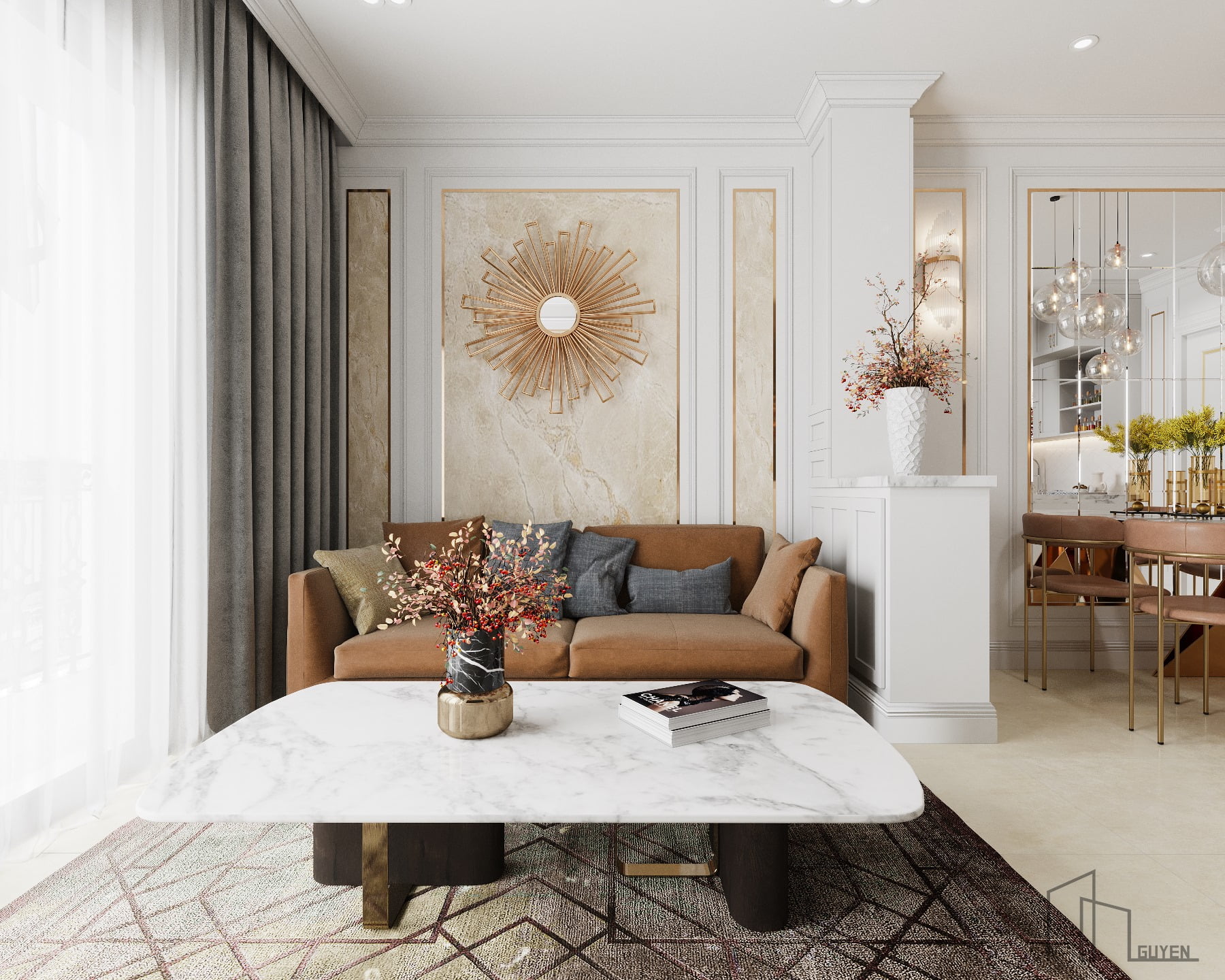 3D Interior Model Kitchen Living room 0125 Scene 3dsmax